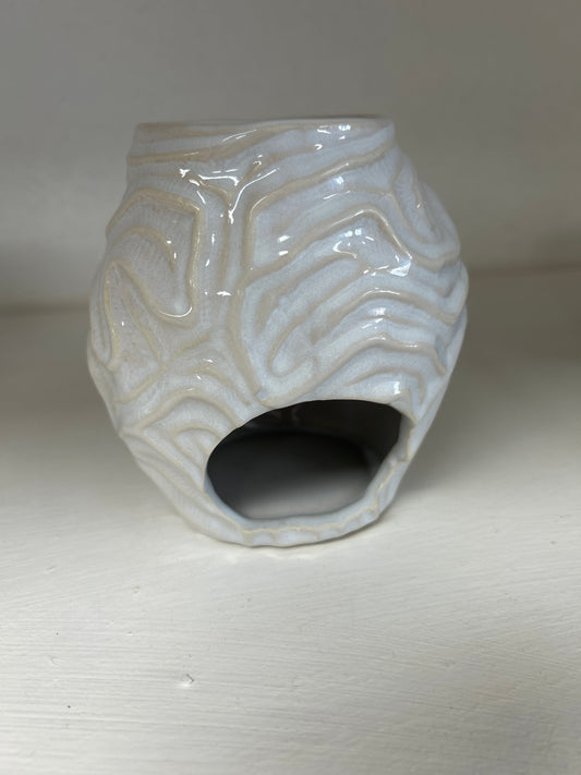 Coral Ribbed Style- Ceramic Wax Melt Burner