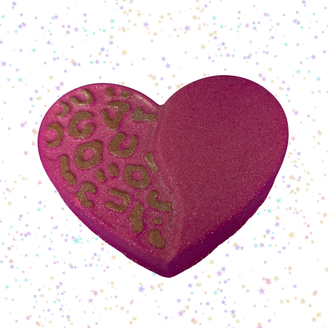 Leopard Heart- Bath Bomb- Snow Fairies