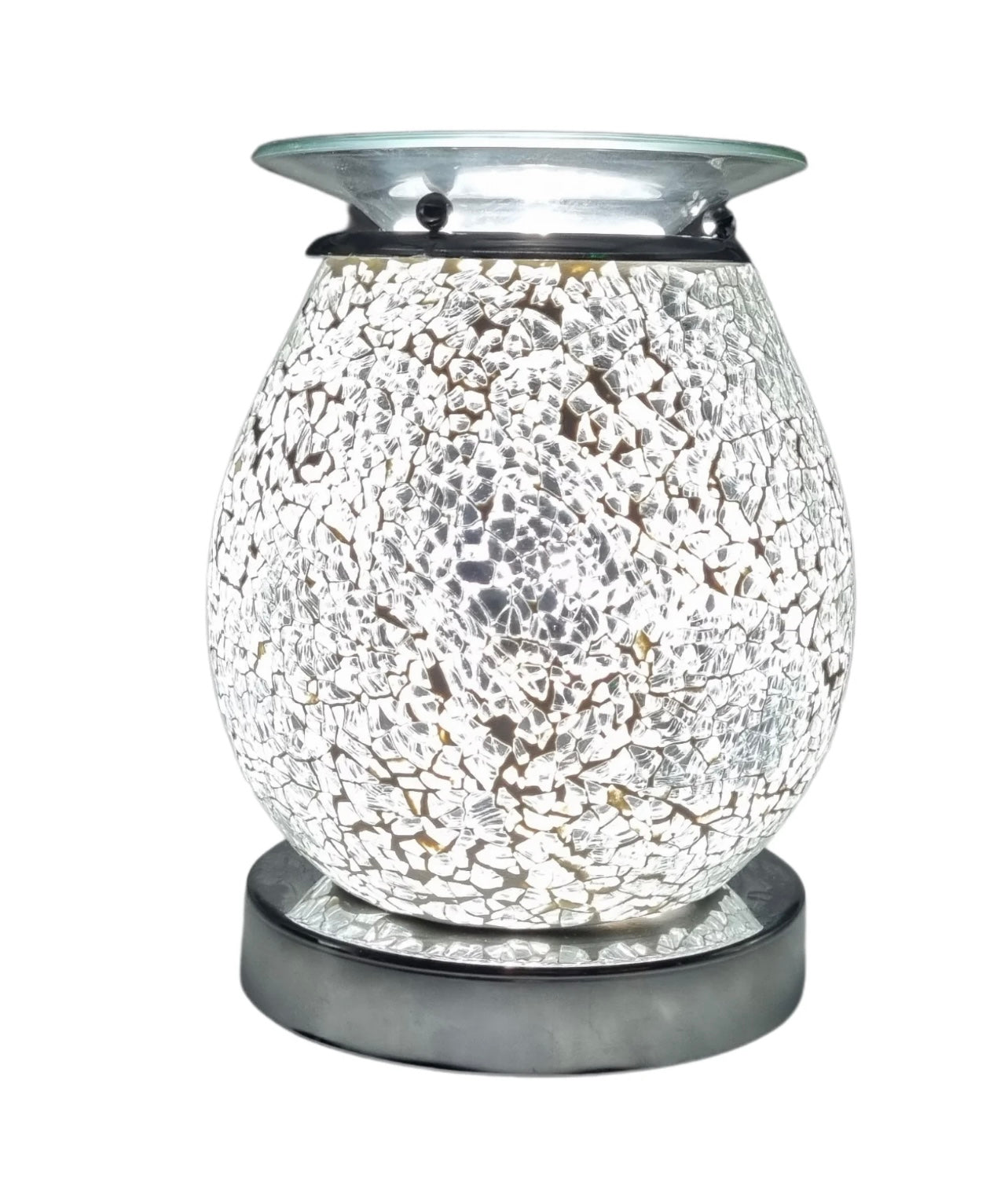 Silver Crackle- Electric Wax Melt Burner