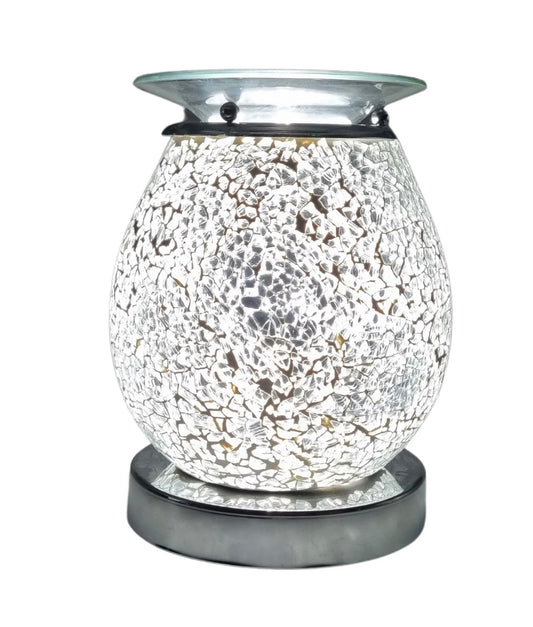 Silver Crackle- Electric Wax Melt Burner